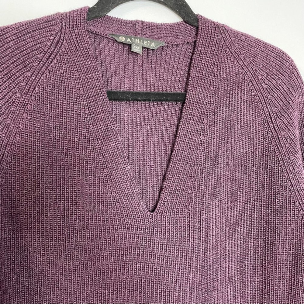 Athleta Switchback Pullover V-Neck Knit Sweater - image 3